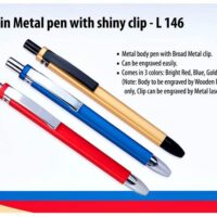 L146   Korbin Metal Pen With Shiny Clip