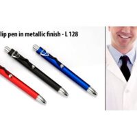 L128   Doctor Clip Pen In Metallic Finish