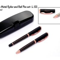 L125   Elegance Metal Roller And Ball Pen Set