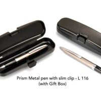 L116   Prism Metal Pen With Slim Clip