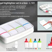 L101   4 Pc Gel Highlighter Set In A Box