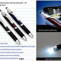 L96   Write In The Dark Executive ?Click? Pen With Stylus