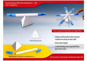 L90   Pyramid Stand With Revolving Pen & Highlighter