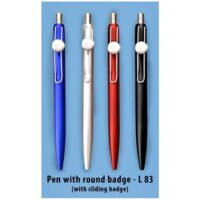 L83   Pen With Round Badge