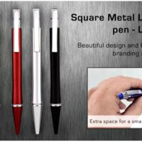 L82   Square Metal Look Pen