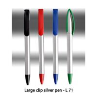 L71   Large Clip Silver Pen
