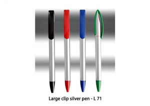 L71   Large Clip Silver Pen