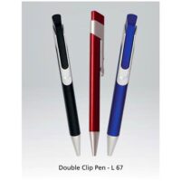 L67   Double Clip Plastic Pen