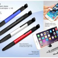 L145   6 In 1 Pen With Phone Stand, Cleaner, Ruler And Tools And Stylus