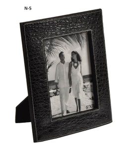 Black Leather Photo Frame