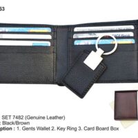 Black Card Holder Keyring Gift Set