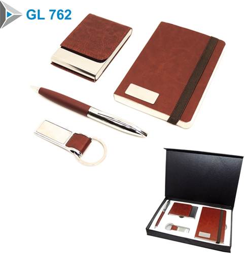 GREY Leather Diary Pen Card Holder And Keychain Gift Set at Rs 900/set in  Mumbai