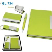 Green Notebook Card Holder Set