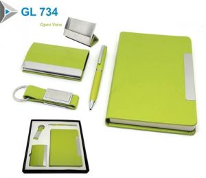 Green Notebook Card Holder Set