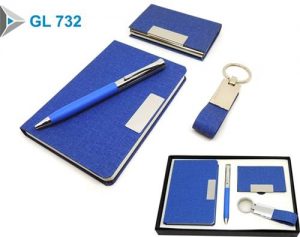 Leather Keyring Notebook Set