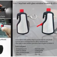 G 19 6 In 1 Keychain Glass Breaker Led Torch