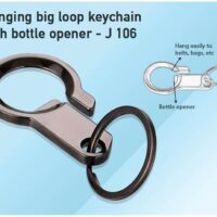 J106 Hanging Big Loop Keychain With Bottle Opener