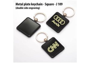 J109 Metal Plate Keychain