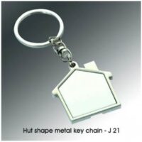 J21 Hut Shape Metal Key Chain