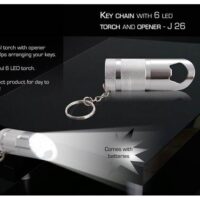 J26 Key Chain With 6 LED Torch And Opener