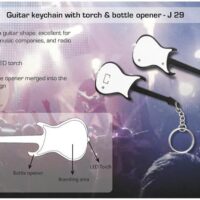 J29 Guitar Keychain With Torch & Bottle Opener