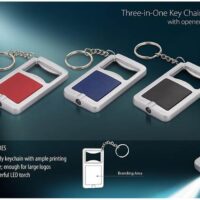 J31 3 In 1 Key Chain With Opener And Torch
