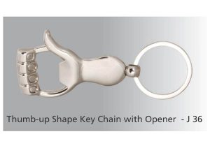 J36 Thumb Up Key Ring With Opener