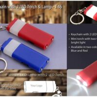 J46 Keychain With 2 LED Torch And Lamp