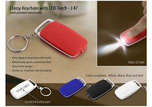 J47 Classy Keychain With LED Torch