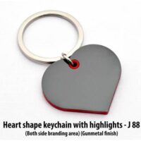 J88 Heart Shape Keychain With Highlights