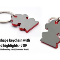 J89 Girl Shape Keychain With Highlights