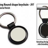 J97 Rotating Round Shape Keychain
