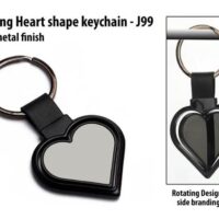 J99 Rotating Heart Shape Keychain