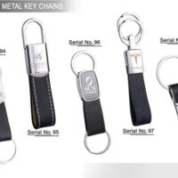 Metal Leather Keyring