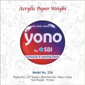 Acrylic Paper Weight with Printing