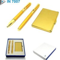 Golden Pen And Card Holder Set