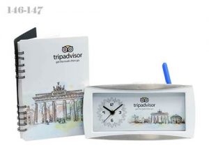 Trip Advisor Notebook & Clock