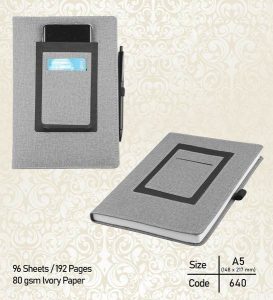 Leather Notepad with Mobile Holder