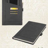 Leather Premium Notebooks With Mobile pocket