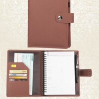 Brown Leather Office Organizer