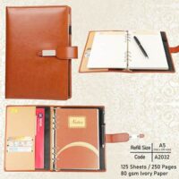 Leather Spiral Notebooks with pen