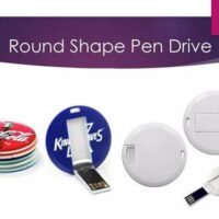 Round Shape Pen Drive Customized Logo