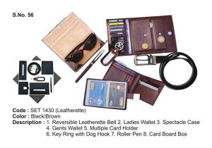 Corporate Leather Wallet Belt Set