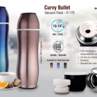 Curvy Bullet Thermo Flask Bottle H 170