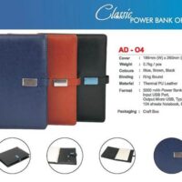 Printed Leather Power Bank Notebooks