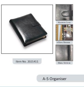 Black A 5 Business Organizer