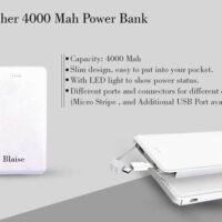 Leather 4000 Mah Power Bank