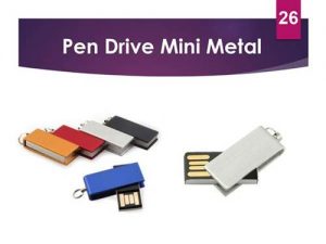 Color Metal Swivel Pen Drive