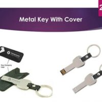 Metal Key With Cover Pen Drives