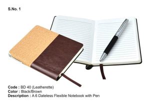 Leather Notebook With Pen